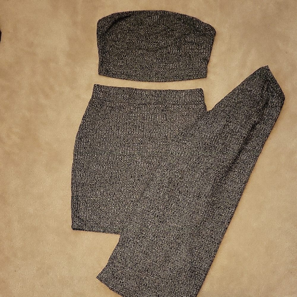 SHEIN Three-piece Set SKIRT, TUBE TOP and CARDIGAN